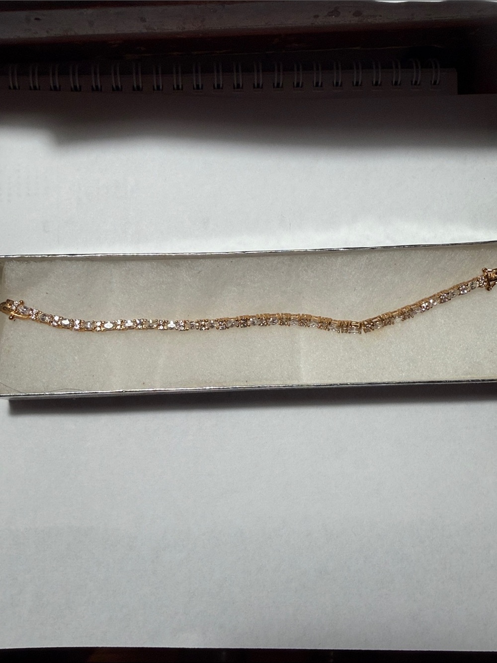 Elegant Gold Tennis Bracelet with Clear Stones - Women Jewelry